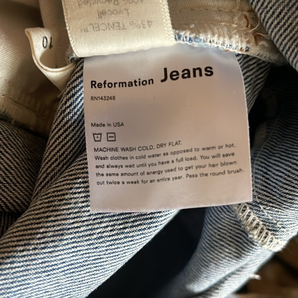 Reformation Gabriela Denim Dress  10 Large - Picture 8 of 10